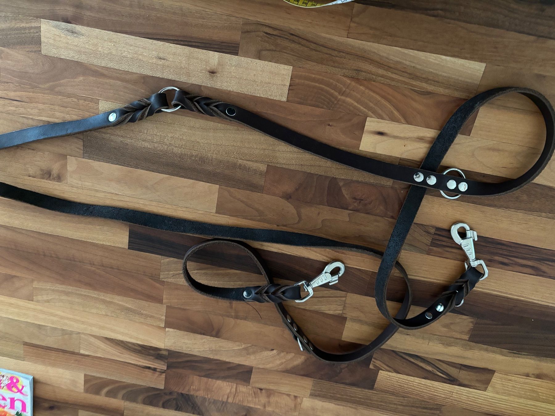Guinzagli & Collari: Dunkelbraune Lederleine 3 m – Usato da Winterberg ZH venduto da gsc8303 3