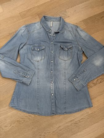 Jeanshemd Stradivarius blau Grösse XL