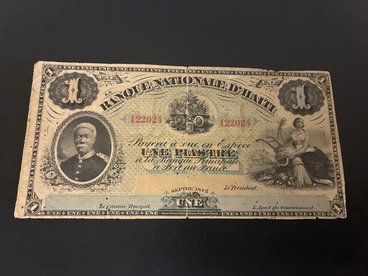 Banknoten: 1 piastre P.70.    1875 – Gebraucht aus Dällikon von Woldbanknoten 1