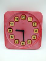 VDO Quartz Kinderwanduhr vintage, Lernuhr, Uhrwerk defekt