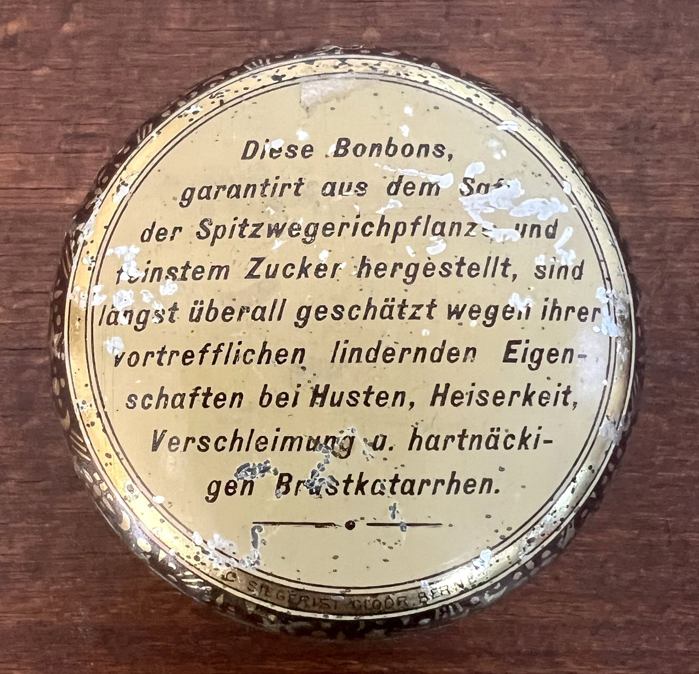 Barattoli: antikes Blechdöschen Dr. A. Wander SPITZWEGERICH-BONBONS – Usato da Rothrist venduto da Brandystar 5