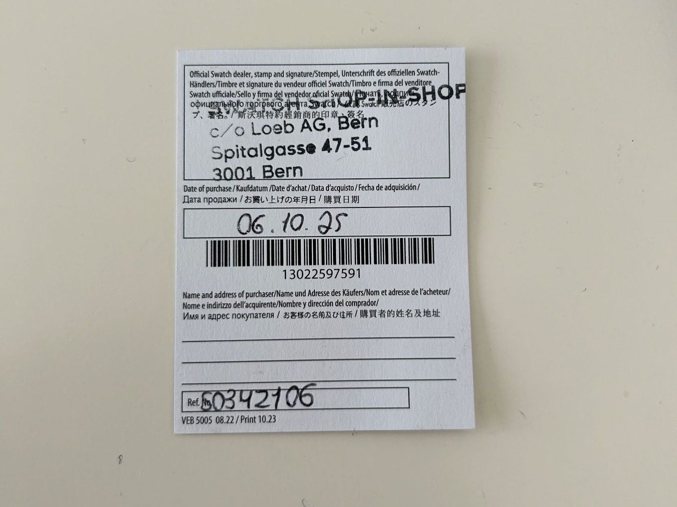 Swatch Montres: SWATCH WHAT IF...TARIFFS?  39% - Neu originalverpackt – Neuf avec emballage d'origine à Biel/Bienne par ste_8vdy 6