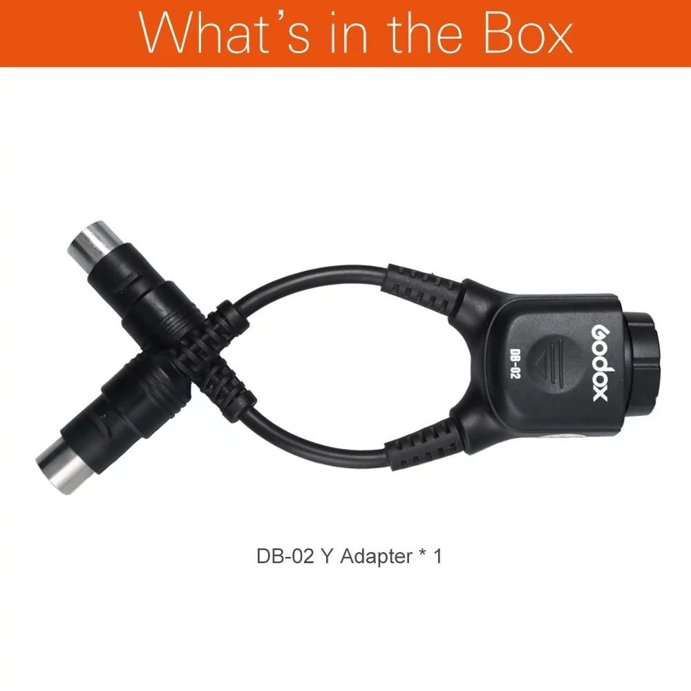 Godox Unità & Adattatore: Godox DB-02 2 bis 1 Kabel Y Typ adapter – Nuovo e nell'imballaggio originale da Malans GR venduto da BUYBEST-Schweiz 1