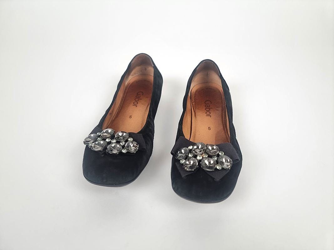 Gabor Damenschuhe: Gabor Ballerina mit Steinen – Gebraucht aus Urtenen-Schönbühl von Restwert_Schoenbuehl