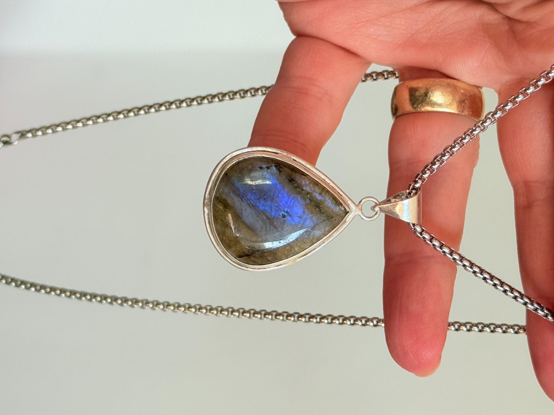 Catenine: Collier Labradorite  - Élégant & Unique! – Nuovo e nell'imballaggio originale da Genève venduto da AGBERG 6