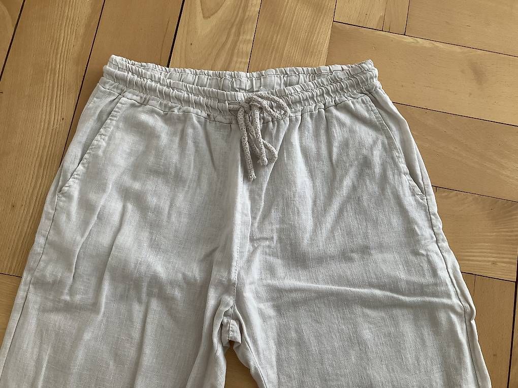Pantaloni: Herren Leinenhose beige in Größe L – Usato da Bern venduto da fin_p2nq 1