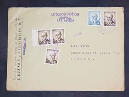 CL25 Enveloppe + Timbre Tchécoslovaquie 1946