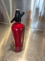 Heimsyphon Soda Syphon Flasche rot West Germany Vintage