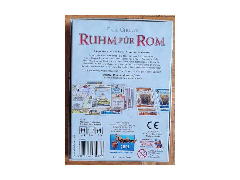 Giochi: Brettspiel "Ruhm für Rom" – Usato da Zürich venduto da Desmond01 1