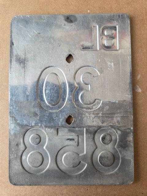 Sachs Insegne: Velonummer BL 2003 gelb Mofanummer Plaque Mofa – Usato da Schenkon venduto da Uhu007 1