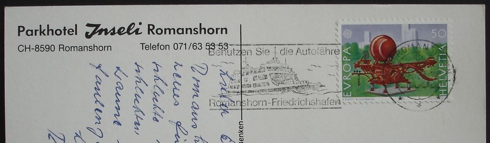 Cartes postales: ROMANSHORN Parkhotel Inseli – D'occasion à Jona par philajona 1