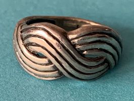Ring  silber gr.50 schwung welle