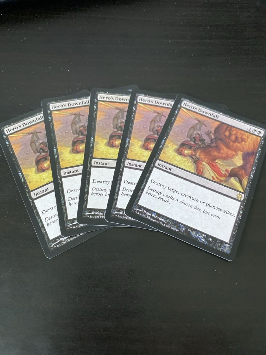 Magic The Gathering Carte collezionabili: 5x Hero‘s Downfall – Usato da Oberglatt ZH venduto da Finlandia1