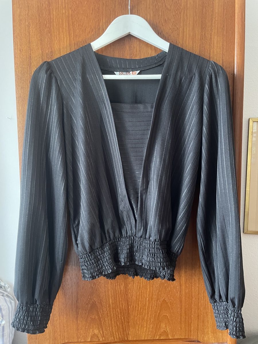 C&A Chemisiers: Vintage Bluse Clockhouse schwarz elegant – D'occasion à Neuhausen am Rheinfall par noelle0810
