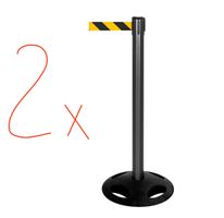 2 Stück Absperrpfosten RS-Guidesystems GLA 26, schwarzt, Gur