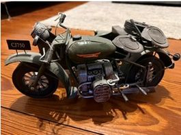 Blechmodell Militär-Motorrad Gespann Chang Jiang CJ750