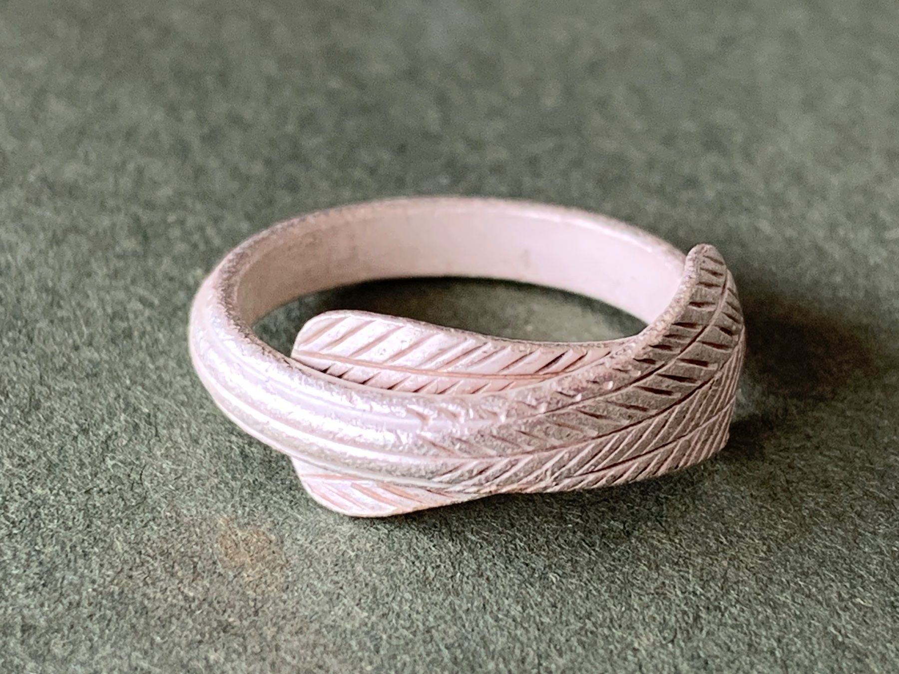 Ringe: Silberring feines Blatt lappend (53) – Gebraucht aus Dittingen von Bellevista