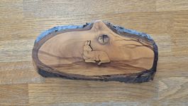 Dekoratives Holzbrett mit Tiermotiv - Unikat