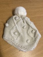 Warme Mütze - weiss Grösse 12-24 Monate