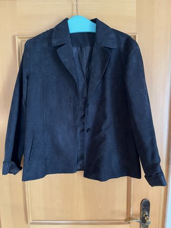     Damenblazer Wildleder-Optik schwarz Gr. 
