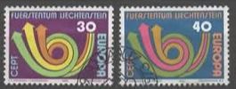 Liechtenstein 1973 Satz Europa, stilisiertes Posthorn ET (8