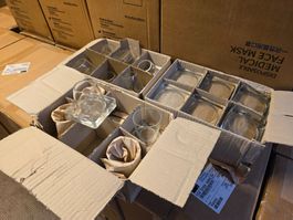 Posten neuer Teelichter Schalen aus Glas ab 1.-