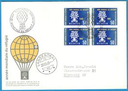 1960   Ballonflug    Année mondiale du Réfugié