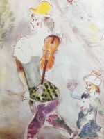Marc Chagall      "Clownesse mit der Geige"    FARBDRUCK
