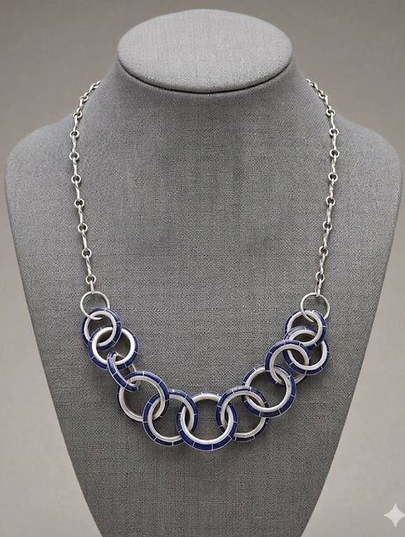 Catenine: Collier Silber mit Lapislazuli  – Usato da Weggis venduto da urs_rj7p