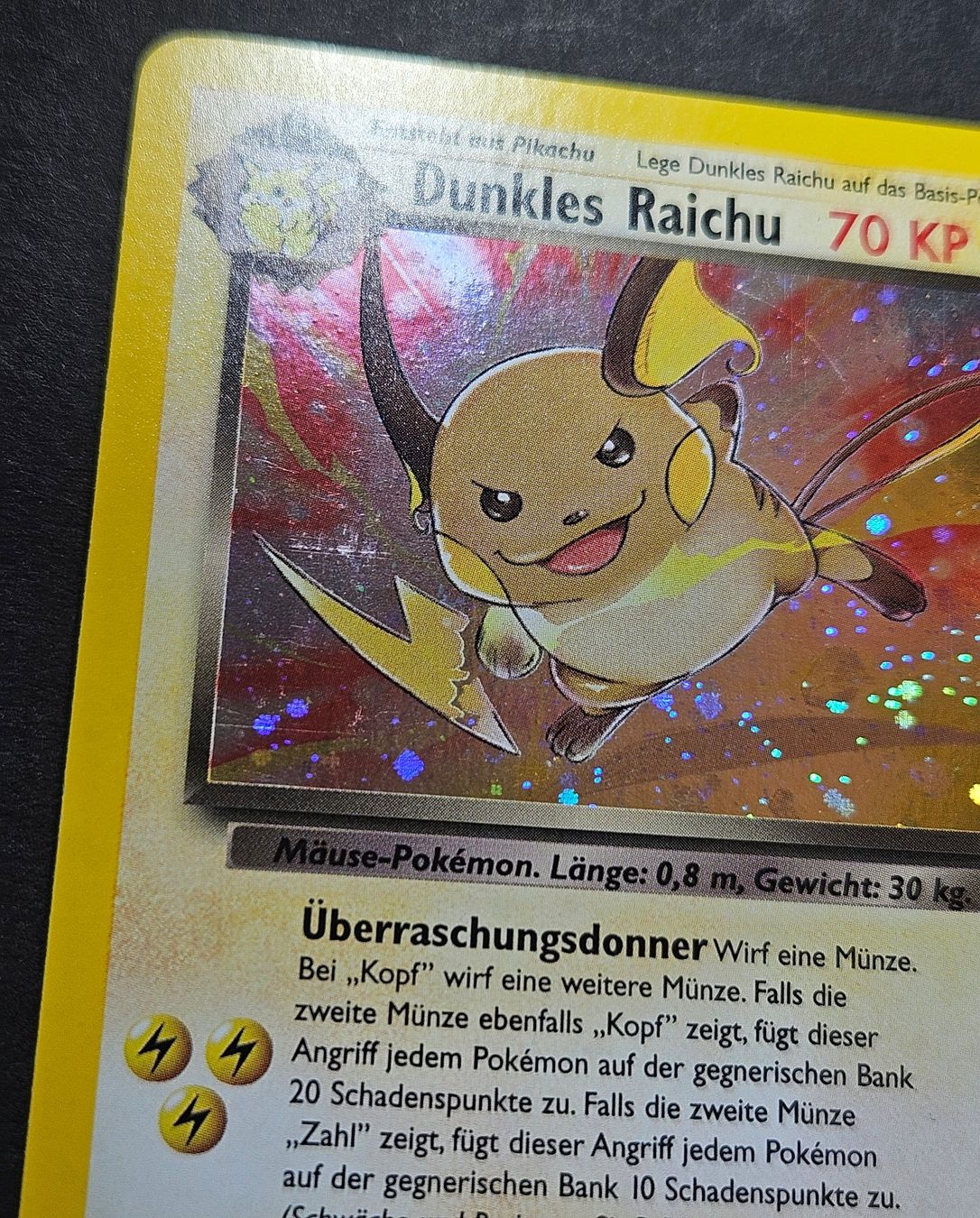 Pokémon Carte collezionabili: Pokemon Dunkles Raichu 83/82 - Team Rocket (DE) – Usato da Oberkulm venduto da BTB 2