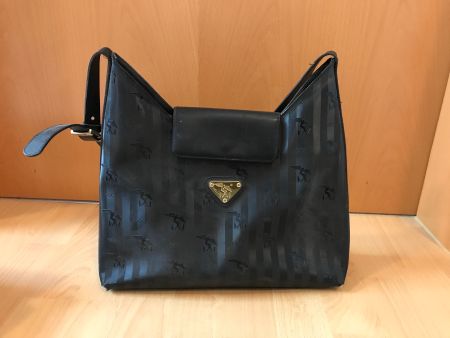 Handtasche Maison Mollerus schwarz mit goldenen Beschlägen