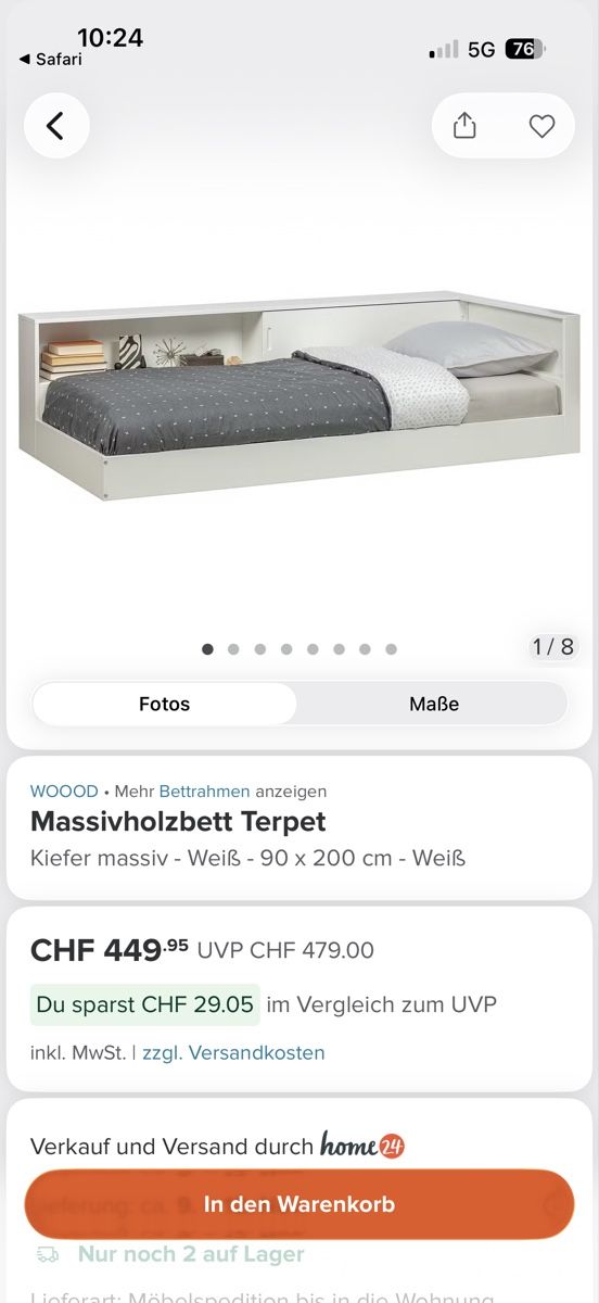 Letti: WOOOD Kinderbett inkl. oder exkl. Matratze – Usato da Zürich venduto da nei_5t7b 3