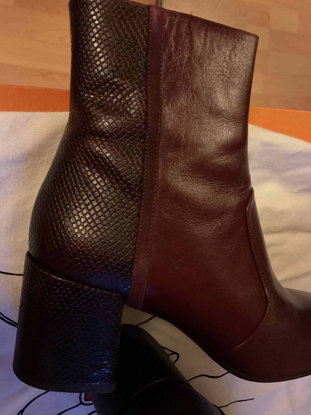 Chie Mihara Damenschuhe: Chie Mihara Stiefeletten Bordeauxrot Pythonmuster Neu Gr.40 – Neu (gemäss Beschreibung) aus Zuerich von SaTs-43 3