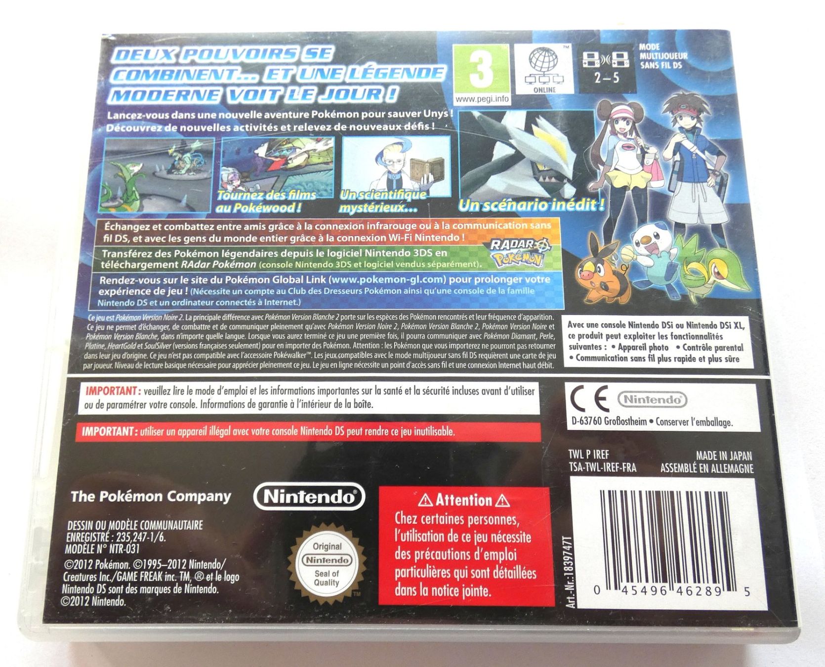 Pokémon Giochi: Nintendo DS - POKEMON Version Noire 2 (FR) – Usato da La Sarraz venduto da classicworldcoins 1