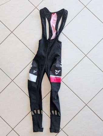 Velohose warm gefüttert CUORE Gr. XS mit Leuchtstreifen Rad
