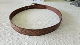 Cintura in pelle marrone 105cm