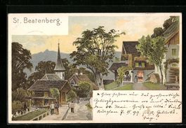 Litho St. Beatenberg, Ortsansicht mit Ki