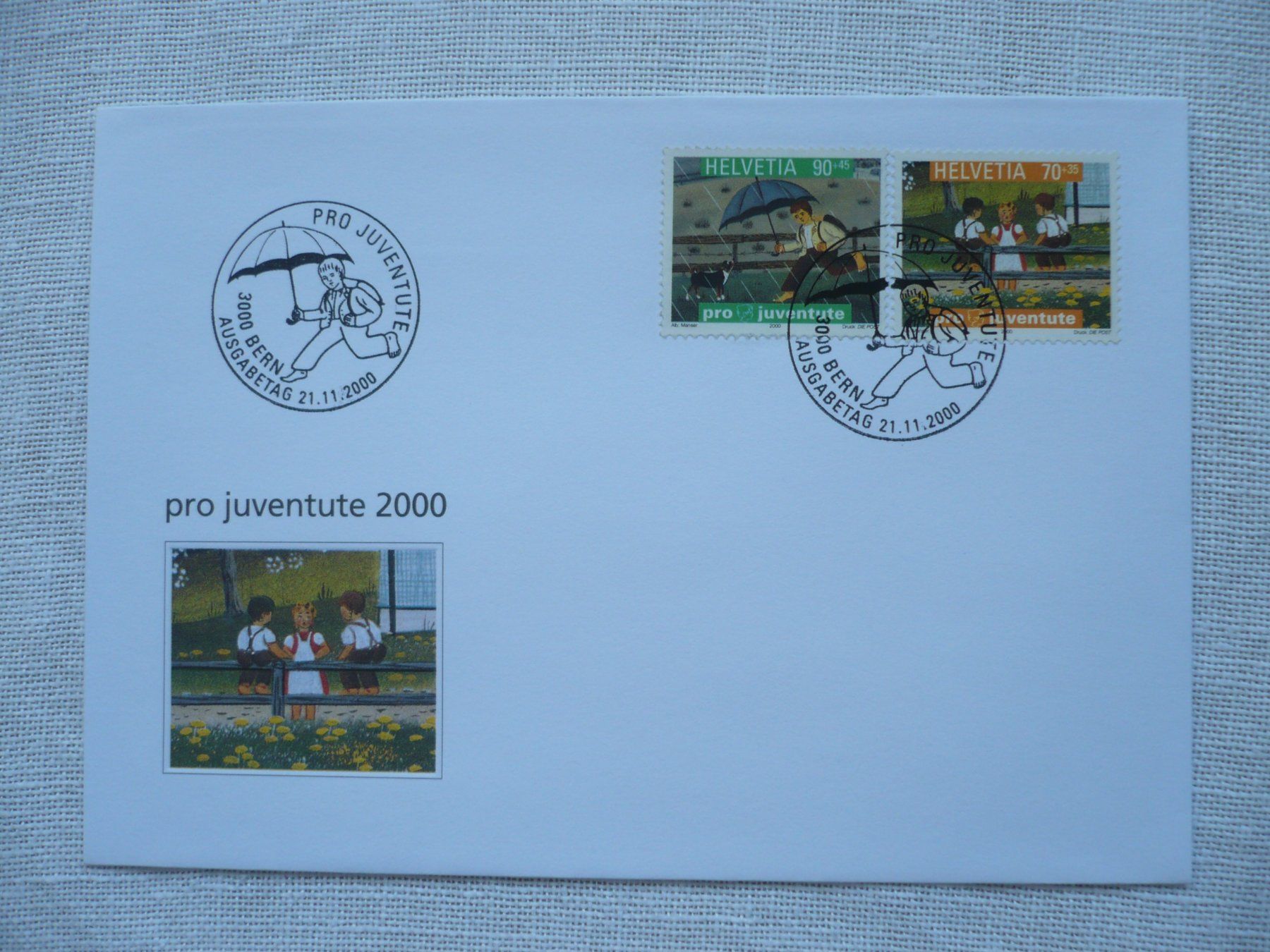 Tous les timbres: Pro Juventute 2000 1 FDC mit SBK J357 & J358 – D'occasion à Zürich par saltandpepper008