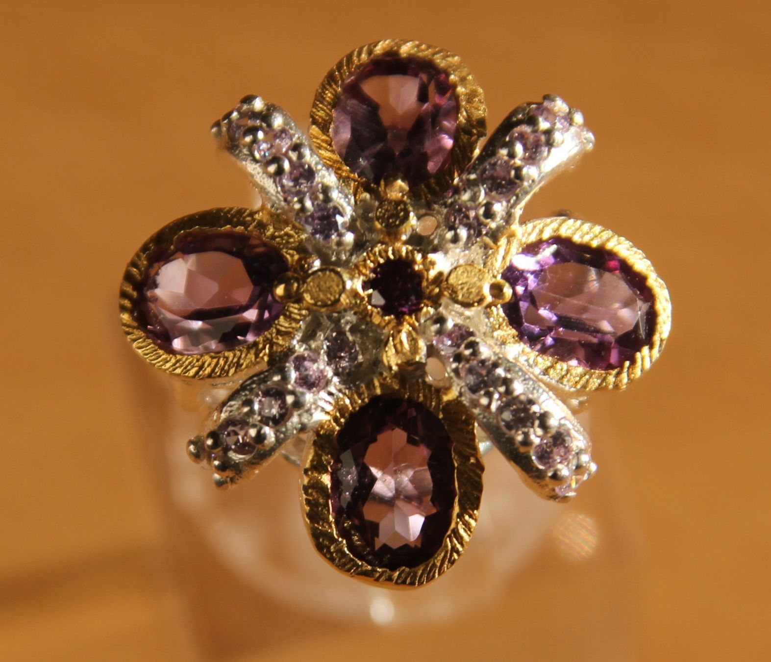 Anelli: NEU: Amethyst Ring Schmuck Ringgrösse 55 – Nuovo (secondo la descrizione) da Matten b. Interl venduto da SCHMUCKGALERIE 3
