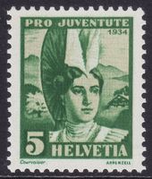 Pro Juventute SBK-Nr. 69 (Appenzellerin 1934) postfrisch **