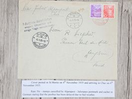 CL13 Enveloppe + Timbre Suisse 1935