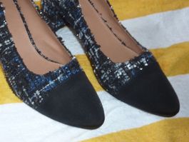 escarpins en tweed bleu pointure 41 marque DUNE LONDON