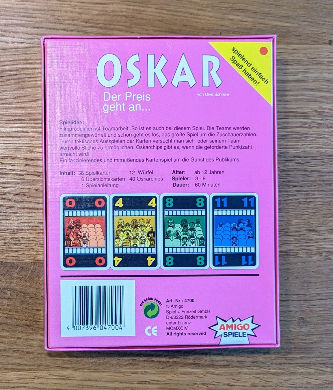 Giochi: Oskar - Amigo 1994 – Usato da Wettingen venduto da brownie14 1