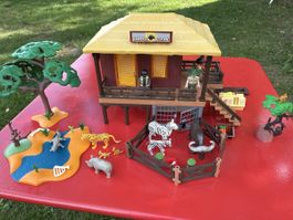 Playmobil Safari Station mit Tieren und Zubehör gebraucht