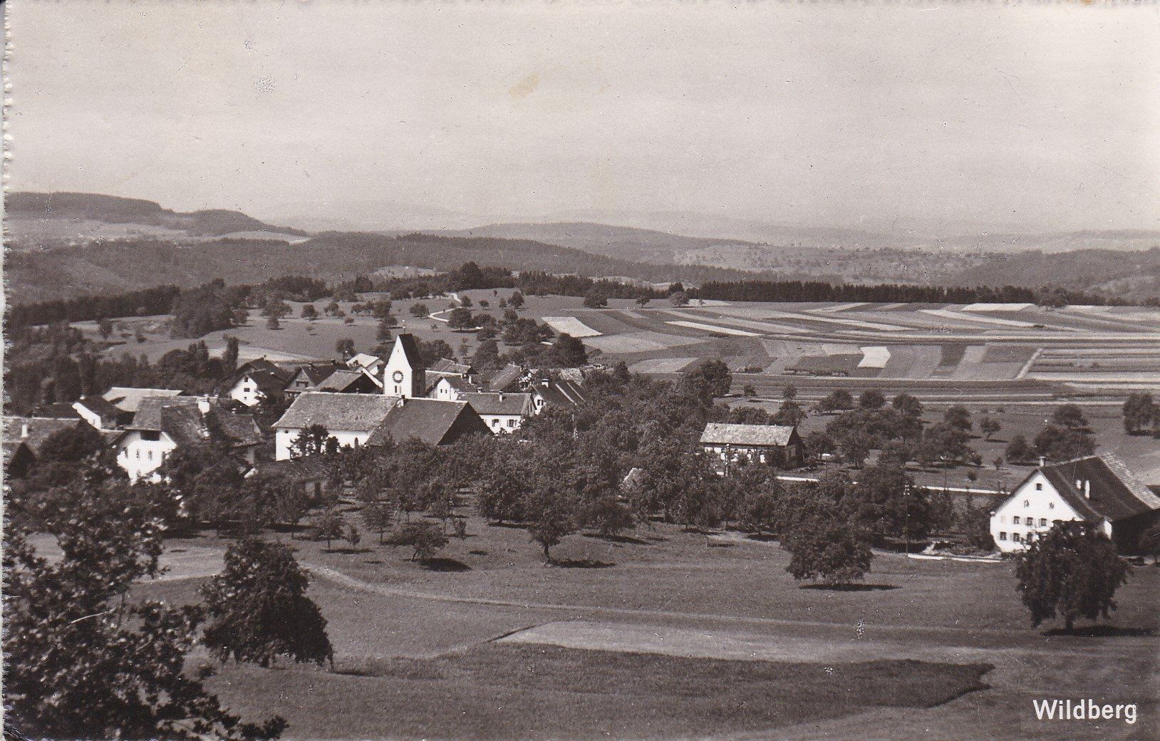 Cartoline postali: Wildberg ZH Ortsansicht , ca.1950 – Usato da Solothurn venduto da Bepposol