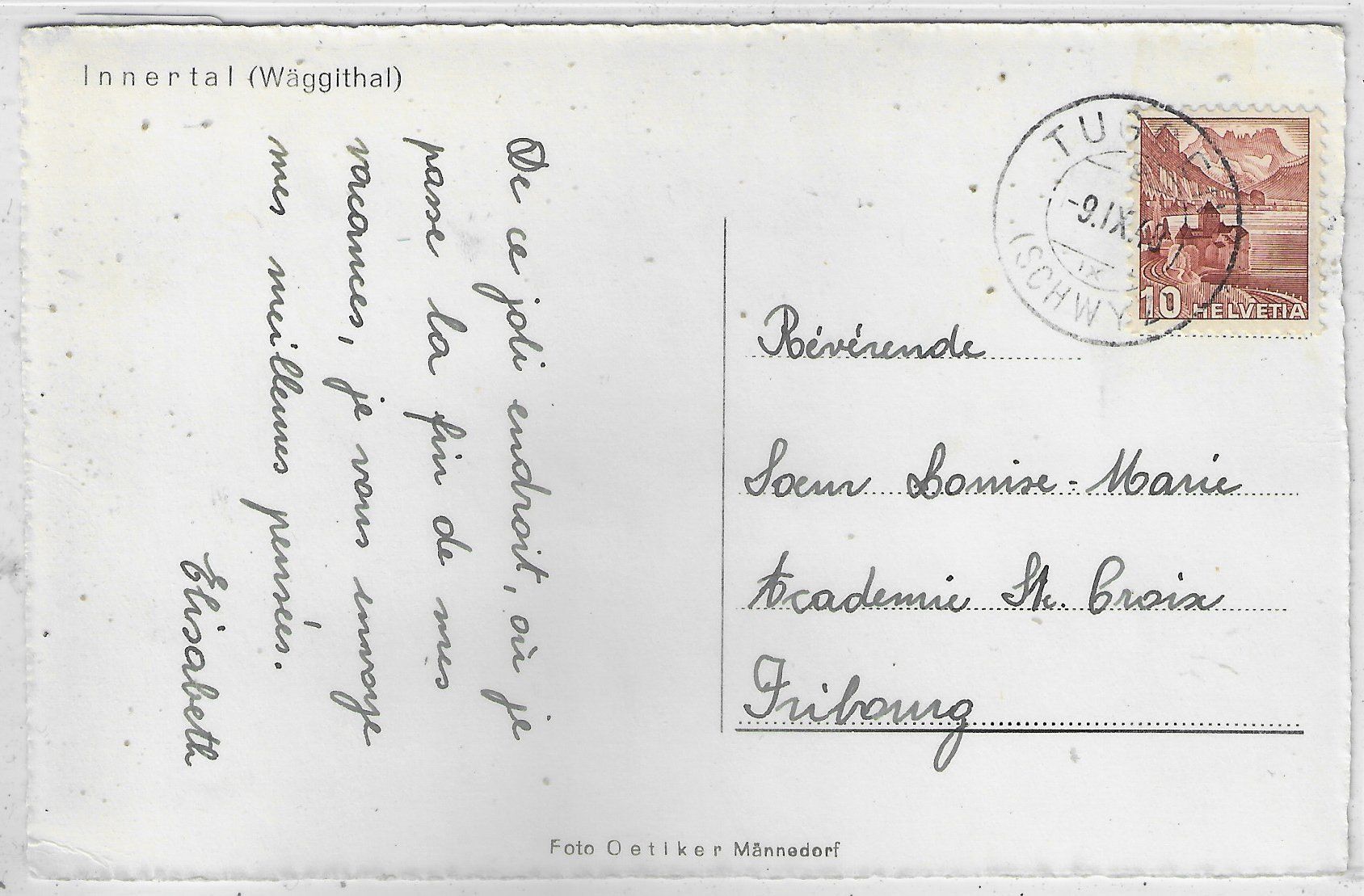 Cartoline postali: Innertal (Wäggithal) – Usato da Ettingen venduto da Kartenplanet 1
