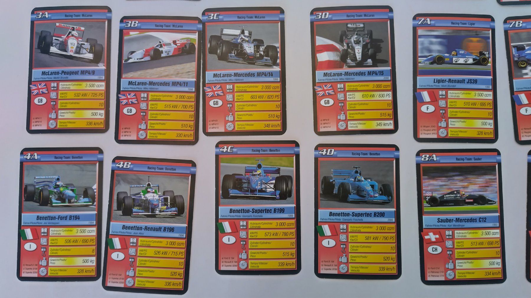Ravensburger Giochi: Auto Quartett - Rennwagen / Pole Position Ravensburger ©2001 – Usato da Bellach venduto da JingleJerry 5