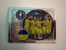 Panini Frankreich EM 2016 Ukraine Mannschaft Glitzerbild