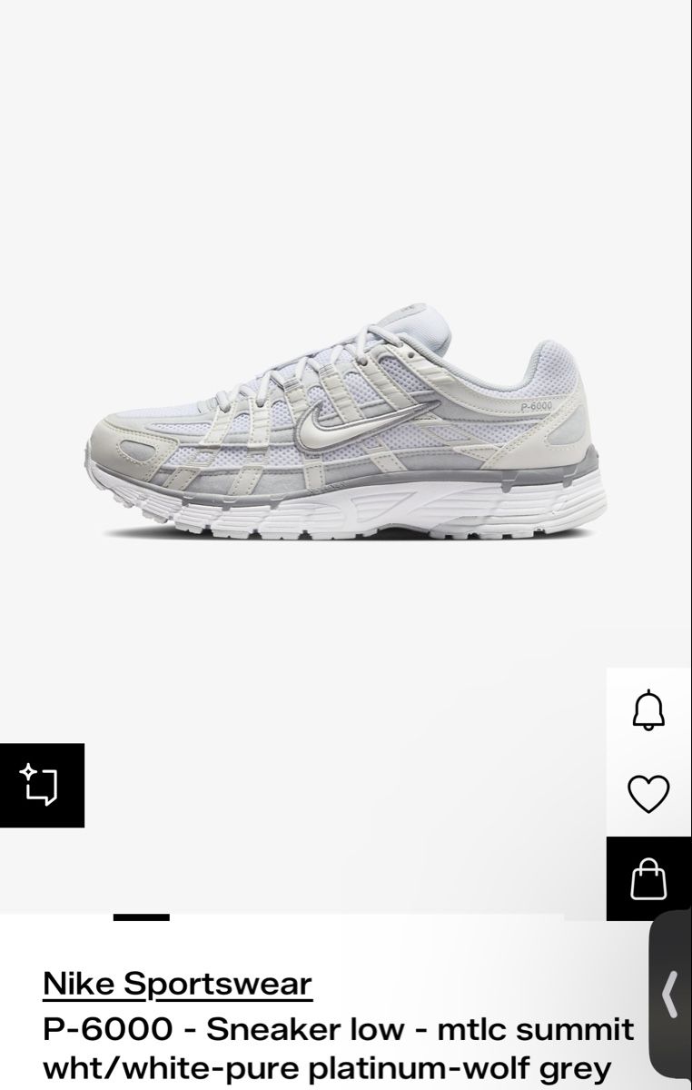 Nike Scarpe da uomo: Nike P-6000 Sneaker - white/pure platinum/grey – Nuovo (secondo la descrizione) da Bern venduto da raf_k5wq 3