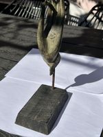 Bronze-Buddha-Hand-Skulptur auf Sockel 27 cm